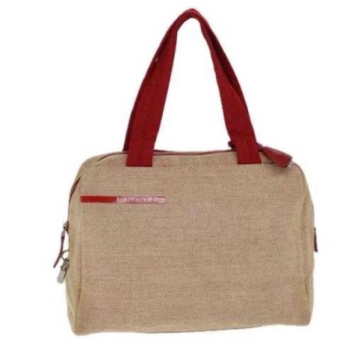 Prada Vintage Pre-owned Canvas totevskor Red, Dam