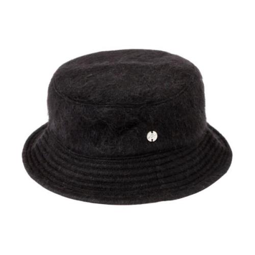 Our Legacy Svart Mohair Bucket Hatt med Logo Black, Unisex