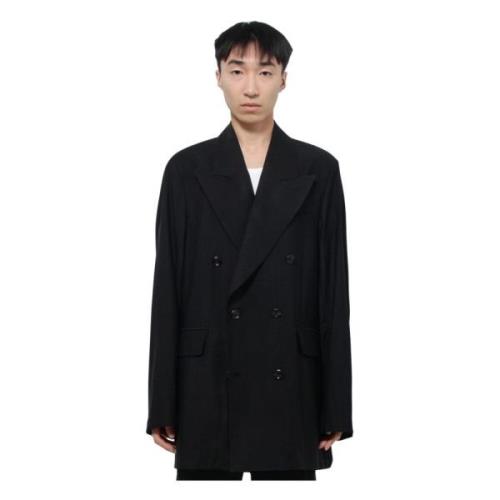 Our Legacy Sharp DB Svart Viskos Blazer Black, Herr