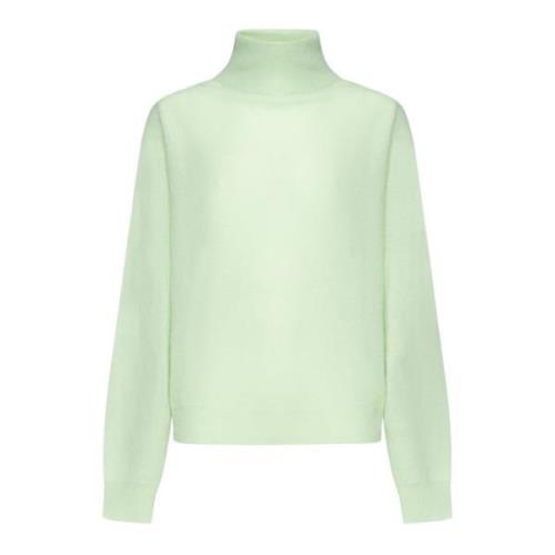 Alysi Hög Hals Sweaters Green, Dam