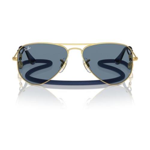 Ray-Ban Junior Aviator Metall Solglasögon Blå Spegel Yellow, Unisex