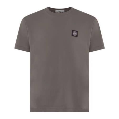 Stone Island Herr T-shirt Klassisk Passform Brown, Herr