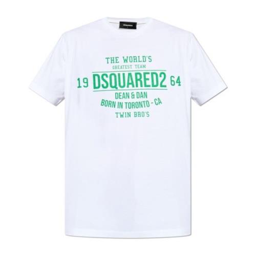 Dsquared2 Tryckt T-shirt White, Herr