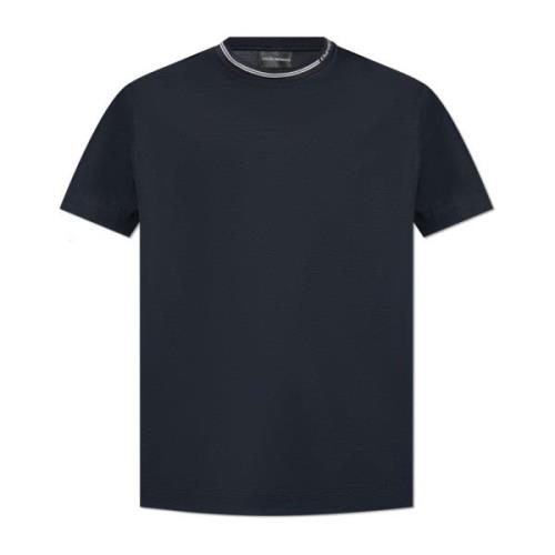 Emporio Armani T-shirt med broderat logotyp Blue, Herr