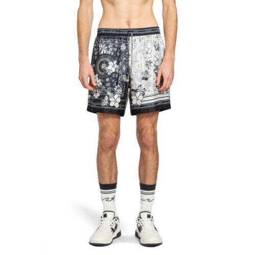 Amiri Blommig Bandana Elastisk Midja Shorts Black, Herr