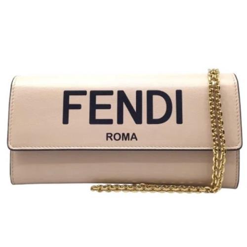 Fendi Vintage Pre-owned Laeder plnbcker Beige, Dam