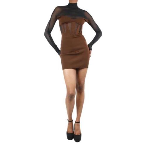 Mugler Pre-owned Pre-owned Tyg klnningar Brown, Dam