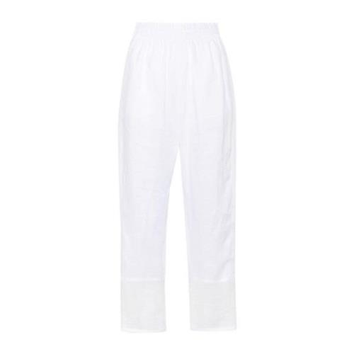 Emporio Armani Vita Linne Slub Byxor White, Dam