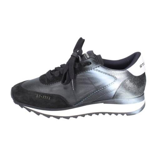 Stokton Läder Sneakers för Kvinnor Black, Dam