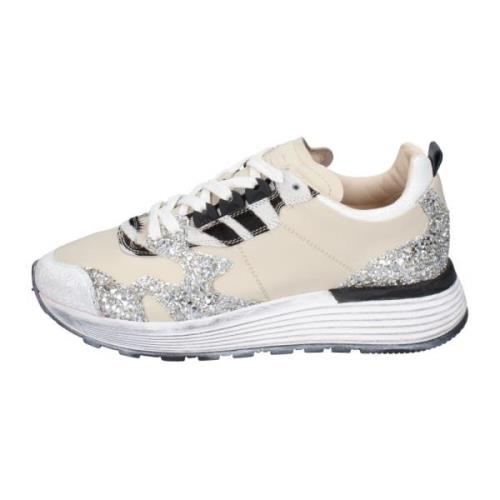 Moma Läder Damsneakers Beige, Dam