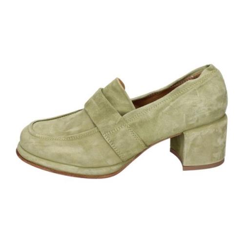 Moma Vintage Mocka Loafers för Kvinnor Green, Dam