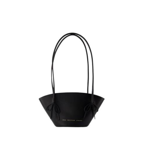 Chylak Svart Läder Shopper Väska Med Bågar Black, Dam