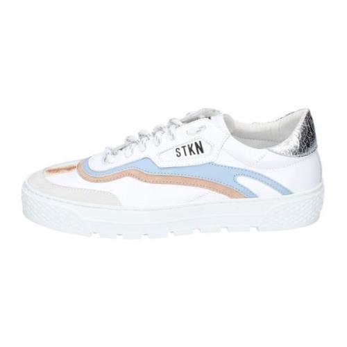 Stokton Vintage Läder Sneakers för Kvinnor White, Dam