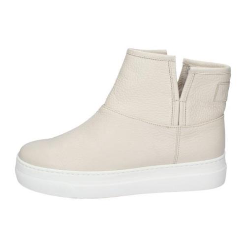 Stokton Läder Ankelboots för Kvinnor Beige, Dam