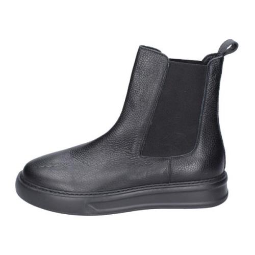 Stokton Läder Ankelboots för Män Black, Herr