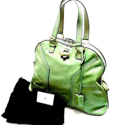 Yves Saint Laurent Vintage Pre-owned Tyg totevskor Green, Dam