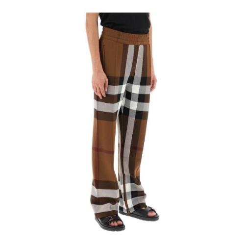 Burberry Jacquard Check Track Pants Brown, Herr