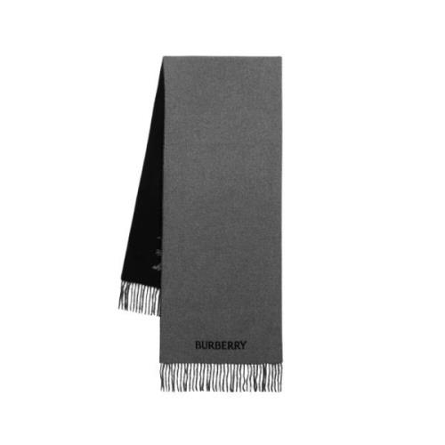 Burberry Knight Logo Cashmere Scarf Grey Gray, Unisex