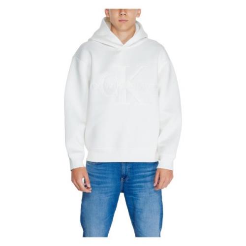 Calvin Klein Jeans Herr Sweatshirt Scuba Kollektion White, Herr