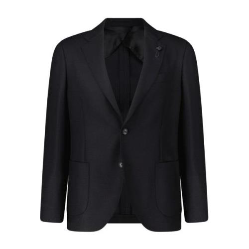 Lardini Ulltexturerad Blazer Black, Herr