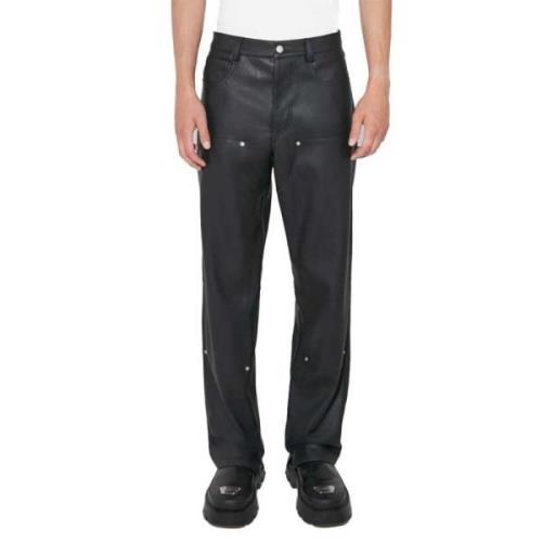 Misbhv Matte Leather Carpenters Trousers Black Black, Herr