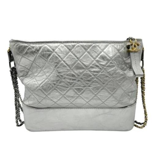 Chanel Vintage Pre-owned Laeder axelremsvskor Gray, Dam