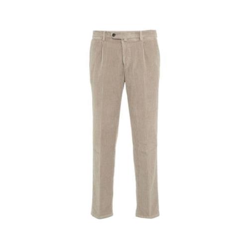 Briglia Beige Corduroy Byxor Aw24 Beige, Herr