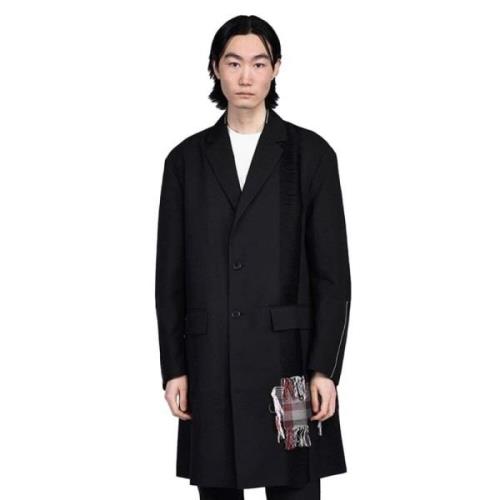 Oamc Svart Jackquard Saxa Coat Black, Herr