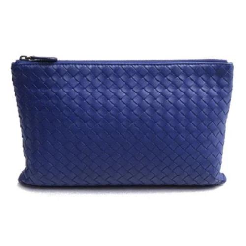 Bottega Veneta Vintage Pre-owned Laeder kuvertvskor Blue, Herr