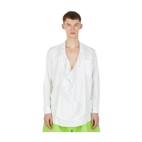 Comme des Garçons Draped Skjorta White, Herr