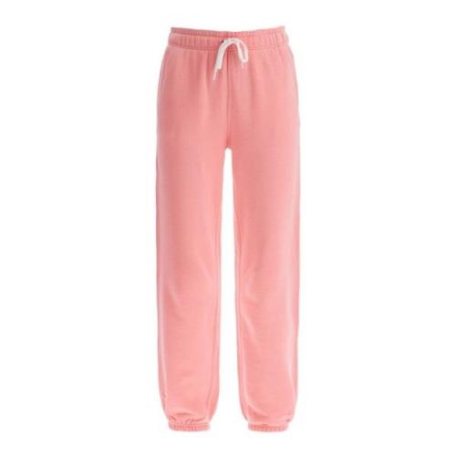 Polo Ralph Lauren Bomull Slub Joggers med Broderad Pony Pink, Dam