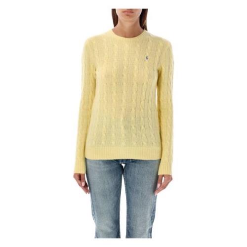 Ralph Lauren Gul Cable Stickad Tröja Höst Yellow, Dam