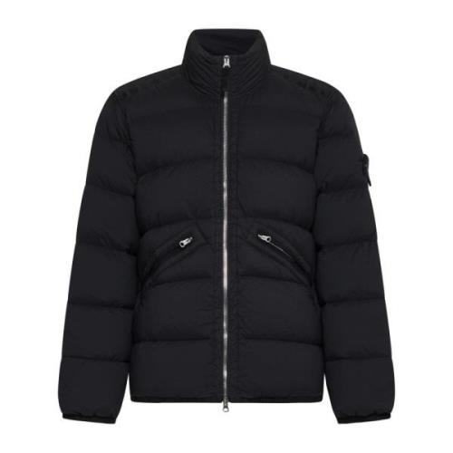 Stone Island Quiltad Vadderad Dunjacka Svart Black, Herr