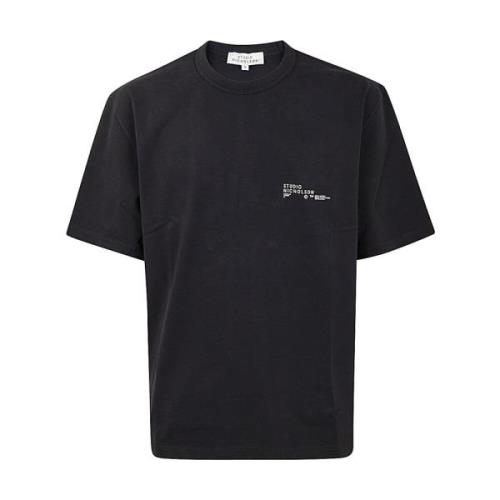 Studio Nicholson Svart Logo Boxy Fit T-shirt Black, Herr