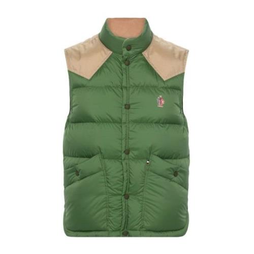 Moncler Grön Quiltad Vadderad Ärmlös Jacka Green, Dam