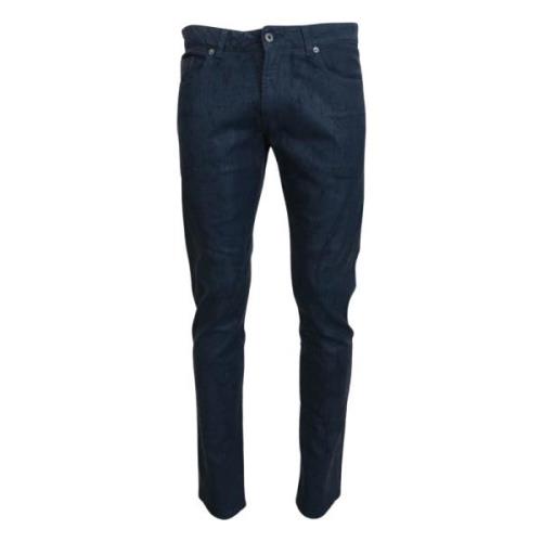 Exte Stiliga Blå Tapered Denim Jeans Blue, Herr