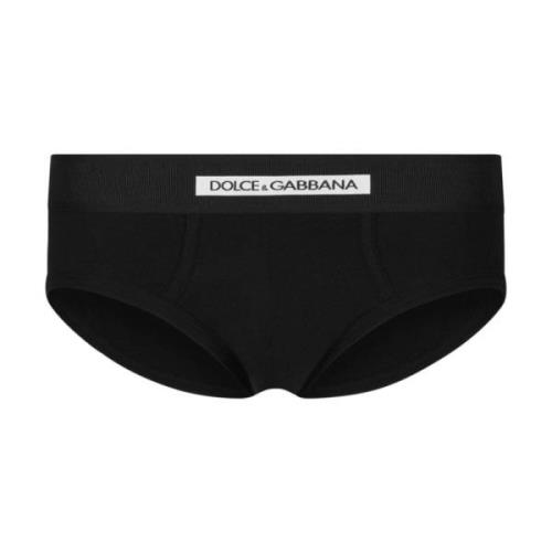 Dolce & Gabbana Svart Underkläder Slip Medio Black, Herr