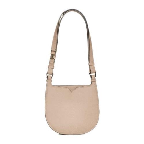 Valextra Weekend Small Hobo Väska i Beige Beige, Dam