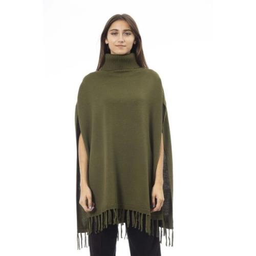 Alpha Studio Dolcevita Poncho - Ad8672G Green, Dam