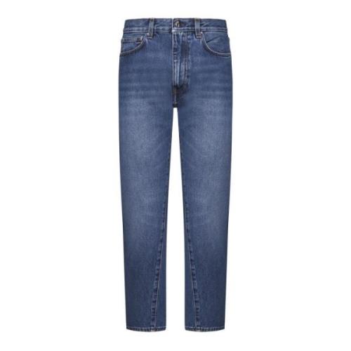 TotêMe Twisted Seam Straight Leg Denim Jeans Blue, Dam