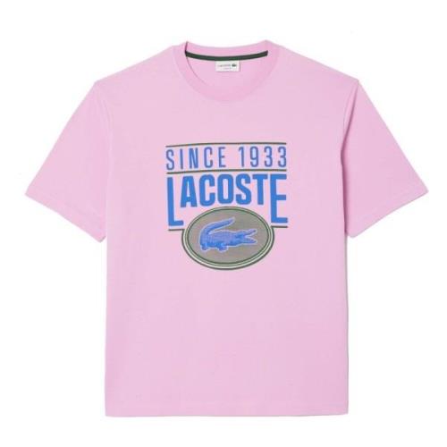 Lacoste Köp Loose Fit T-shirt Pink, Herr