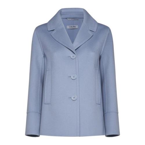 Max Mara Klar Blå Moon Peacoat Jacka Blue, Dam