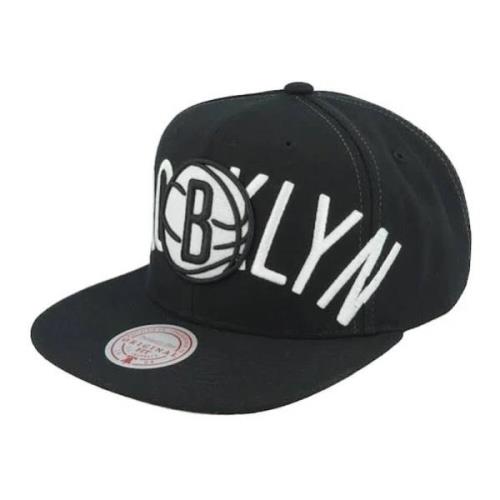 Mitchell & Ness Svart Nets Snapback Keps Black, Herr