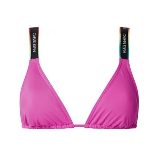 Calvin Klein Stilren Bikini Topp Pink, Dam