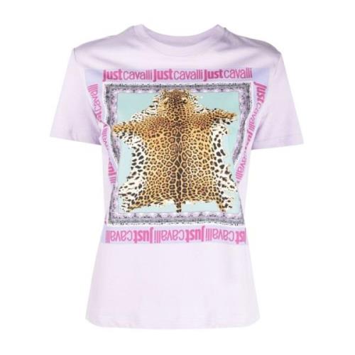 Just Cavalli Kortärmad T-shirt Purple, Dam