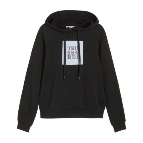 Trussardi Hoodie med Stil Black, Dam