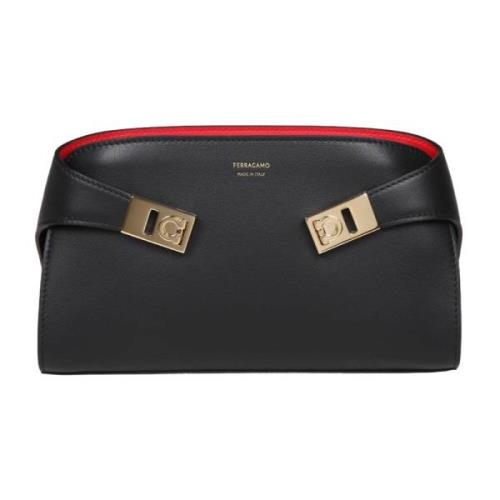 Salvatore Ferragamo Svart/röd Handväska Aw24 Black, Dam