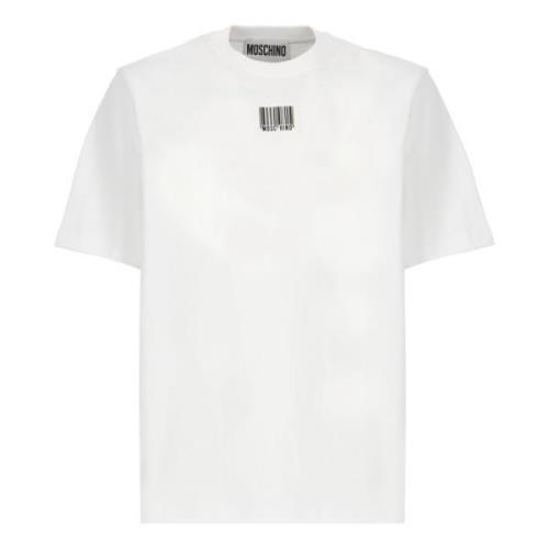 Moschino Vit Crew Neck Logo T-shirt White, Herr