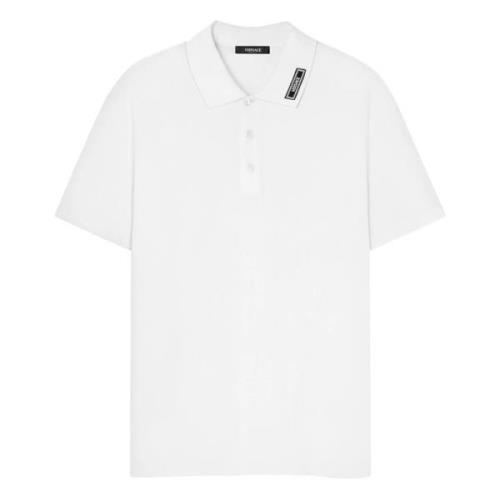 Versace Vit Polo Tröja White, Herr