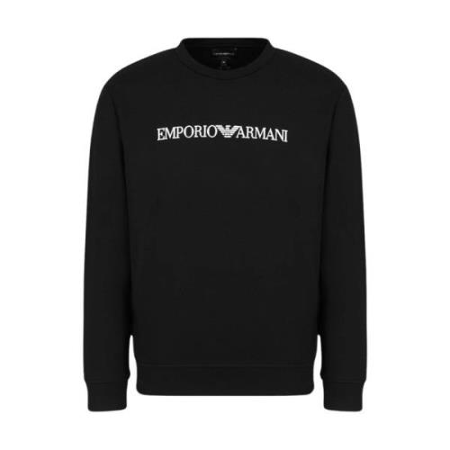 Emporio Armani Crew Neck Sweatshirt Black, Herr